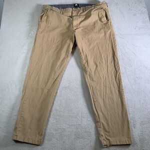 Winston Pants Mens 44x34 44x32) Khaki Stretch Chino Flat Front Casual Pockets